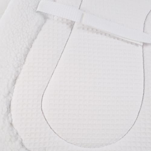White Close Contact Jumping Saddle Pad - Shaped Equestrian Horse Pad