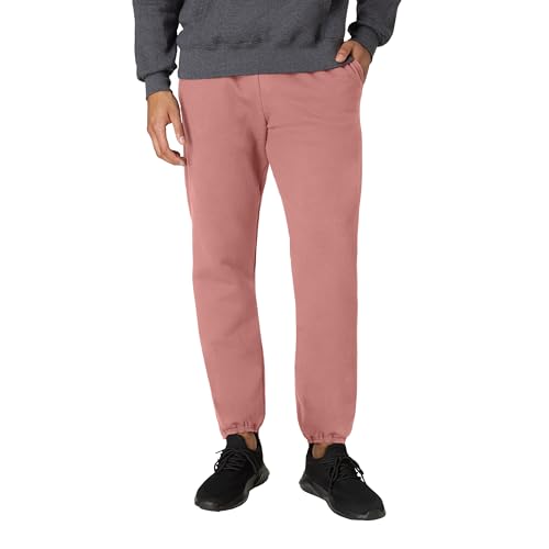 Hanes Men's Sweatpants - Ultimate Cotton Fleece Joggers with Pockets - Medium / Mauve