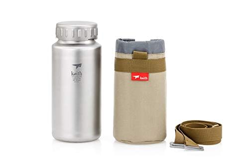 Titanium Water Bottle 40oz Leakproof Cap Camping Hydration Bottle