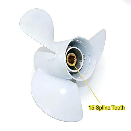PWCMAN 13x19-K Outboard Propeller 3-Blade RH White for Yamaha 50-130HP