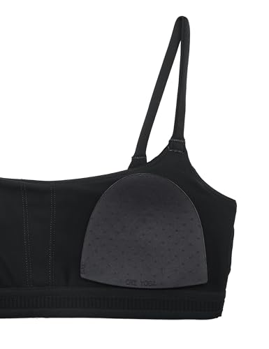Medium Black Butterbreeze Scoop Neck Sports Bra for Activewear