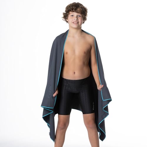 Flow Hydro Sport Microfiber Swim Towel - X-Large Gray Quick Dry Water Sports