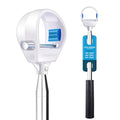 White 9 Ft Golf Ball Retriever with Stainless Steel Shaft & Rubber Grip
