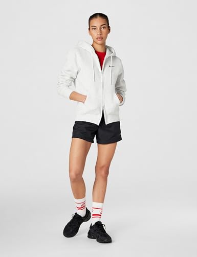 Nike Women's Full Zip Fleece Hoodie Medium Birch Heather/Black - Studio Comfort