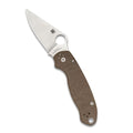 Spyderco Para 3 Folding Pocket Knife CPM CRU-WEAR Satin Blade, Micarta Handle