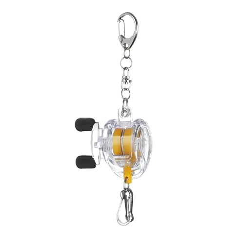 Retractable Fishing Reel Keychain - Durable Portable Angler Accessory