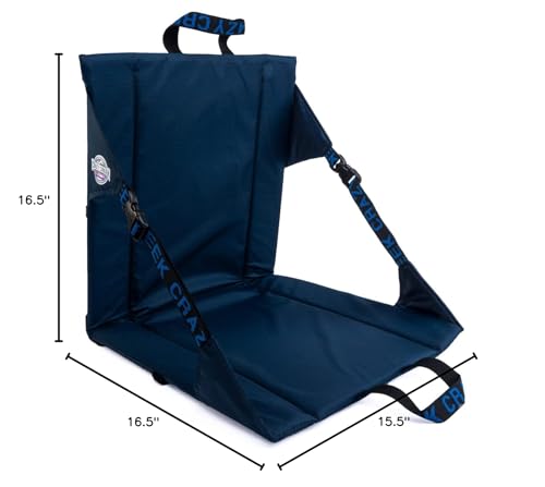 Navy Crazy Creek Original Outdoor Chair for Camping & Stadium Seats - Adjustable, Water-Resistant, Lightweight