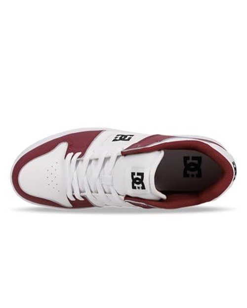 DC Men's Manteca 4 Skate Shoe, White/DEEP RED/Black, 7