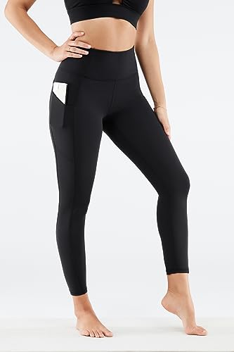 Women's High-Waisted Leggings - Oasis PureLuxe, Medium Black