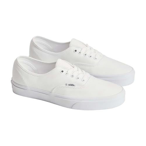 Vans Unisex Authentic Canvas Sneakers 6.5 Women/5 Men True White