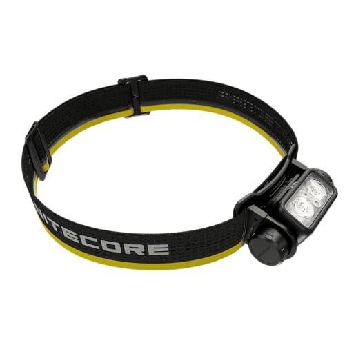 Nitecore NU43 Rechargeable Headlamp 1400 Lumens, Lightweight Camping & Running Light with Spotlight, Floodlight, Red Light