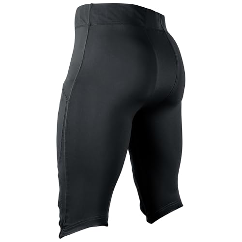 Champro Boys' Conquest Football Pants - Medium Black, 4-Way Stretch, Reinforced Knees