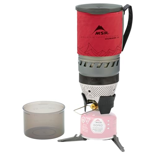 MSR WindBurner Personal Windproof Camping Stove System with Red Cozy