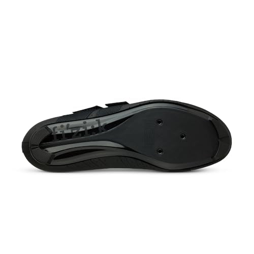 Unisex Cycling Shoes with Velcro Closure - Black 9.5