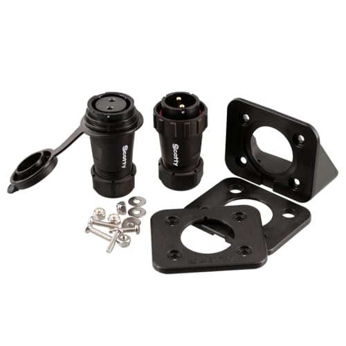 Scotty 2121-2123 Marine Grade 12V Plug & Socket Kit for Boat Downriggers