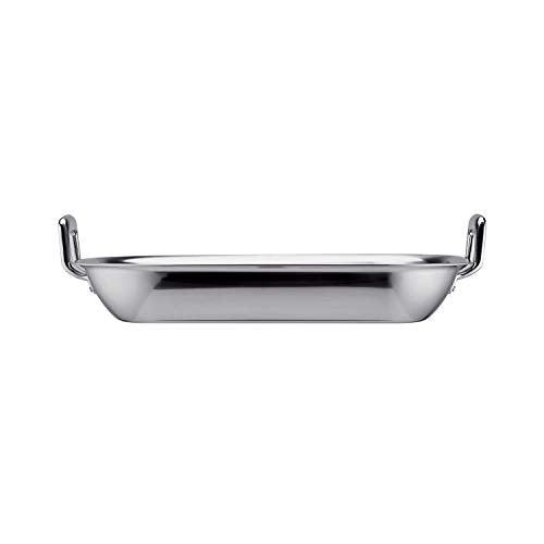 16.75-Inch Stainless Steel Roasting Pan with Basting Rack - Heavy-Gauge Oven-Safe