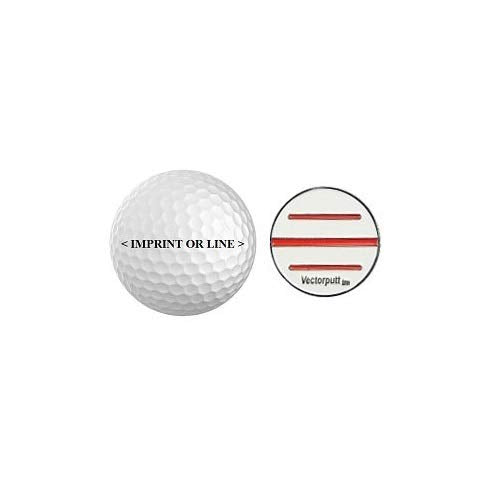 Vectorputt tm - USGA Approved Golf Ball Mark - Double Sided Golf Ball Marker with hat Clip (30mm)