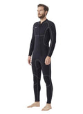 Hevto Men’s 3/2mm Neoprene Wetsuit Large Black for Surfing & Diving