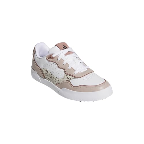 adidas Women's Retrocross 25 Spikeless Golf Shoes White/Wonder Taupe/Warm Clay - Size Options