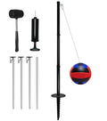 Heavy Duty Portable Tetherball Set with Poles, Ball, Rope & Ground Stakes for Outdoor Play