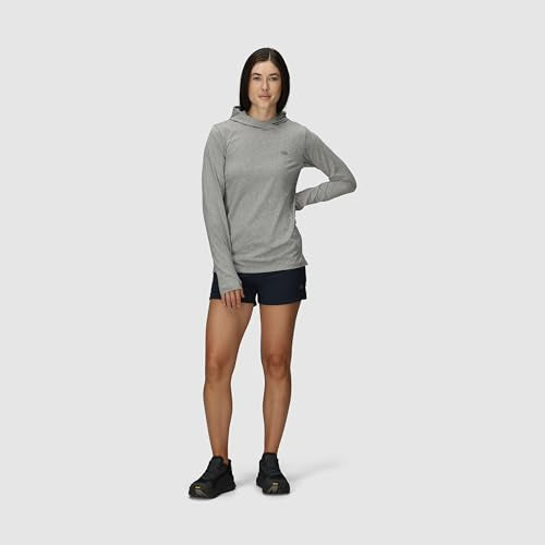 Outdoor Research Women's ActiveIce Spectrum Sun Hoodie Large Grey Heather - Sun Protection & Performance