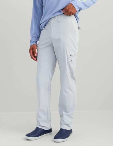 HUK Men's Icon Pro Cargo Pants - Performance Fishing, Harbor Mist, Size 36 Regular