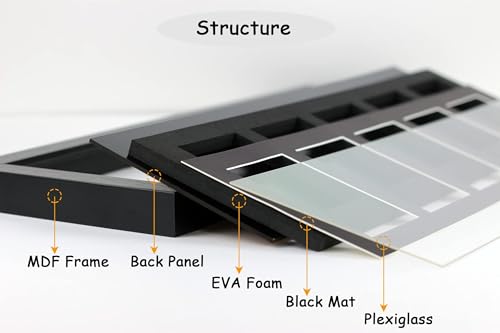 Magnetic Trading Card Display Frame for 9 Cards with UV Protection and Magnetic Holders - Easy Wall Mount