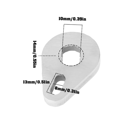 ECSiNG 2pcs Stainless Steel Torque Arms 14x10mm for E-Bikes, M5 Mounting Hardware