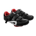 Peloton Unisex Cycling Shoes - Indoor Road Model, Black/Red, Size 12 Women/10 Men with Cleats