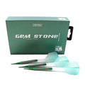 Green Gem Stone 19g Soft Tip Tungsten Darts with Titanium Coated Barrels & ROST Flights