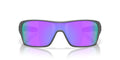 Oakley Turbine Rotor Matte Steel Sunglasses with Prizm Violet Polarized Lenses 32mm