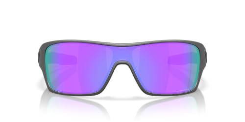 Oakley Turbine Rotor Matte Steel Sunglasses with Prizm Violet Polarized Lenses 32mm