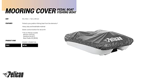 Pelican Vinyl Pedal Boat Mooring & Storage Cover Grey for Monaco & Rainbow Models