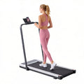 KMFurnila Silver Walking Pad Treadmill for Home with Handle & Remote Control