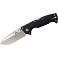 Black Drop Point Folding Knife - Tactical 3.5" S35VN Steel Blade & G-10 Handle