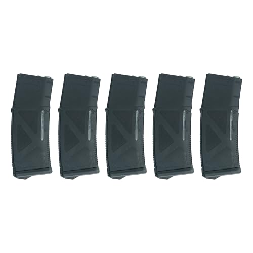 Airsoft M4 M16 Series 200-Round Transparent Magazines Pack of Five