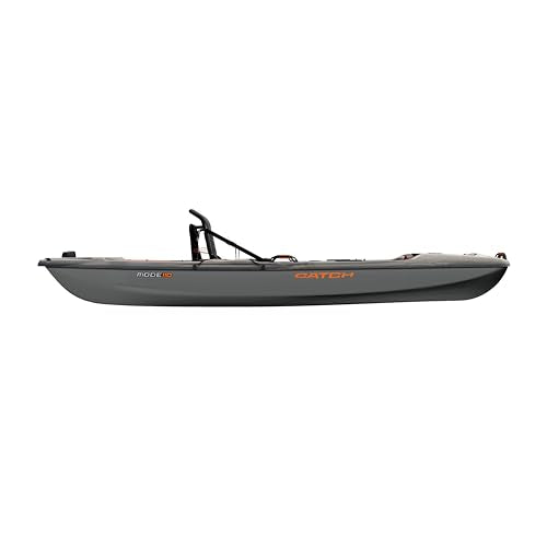 Pelican Catch Mode 110 Kayak with Transom Mount - Granite, Stable & Lightweight Fishing Kayak