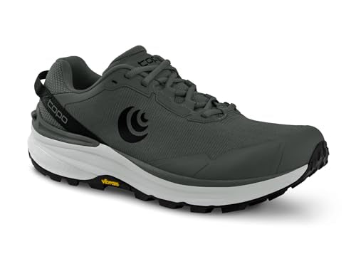 Topo Athletic Men's Traverse Hiking & Running Shoes Grey/Charcoal 11 - Cushioned & Durable 5MM Drop