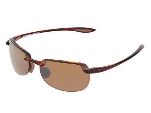Polarized Rimless Sunglasses for Men & Women - Tortoise/Bronze, 56mm Sandy Beach