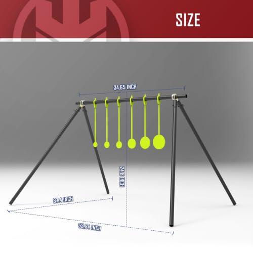 KNINE OUTDOORS 1/4" AR500 Steel Spinning Shooting Target with Stand for .22 LR