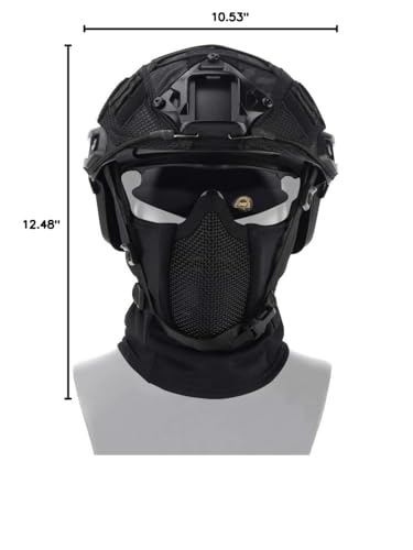 Tactical Full Face Mask Balaclava Cap Motorcycle Army Airsoft Paintball Headgear Metal Mesh Hunting Protective Mask