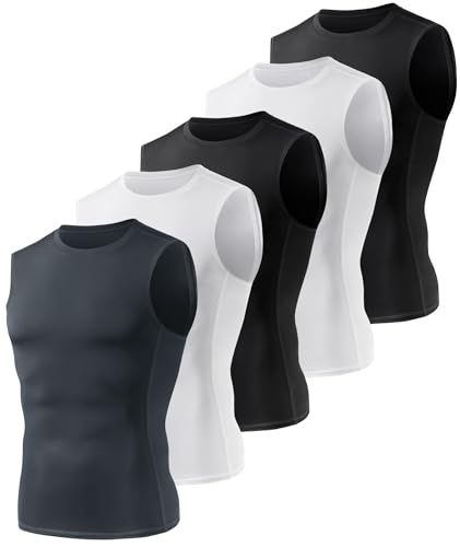 Men's Sleeveless Compression Shirt - Athletic Base Layer for Running