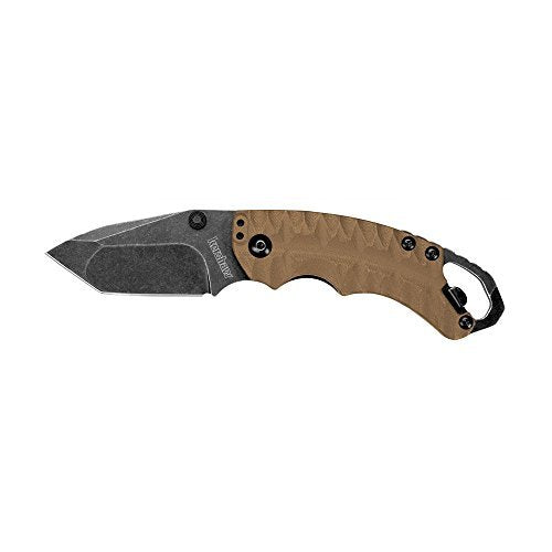 Kershaw Shuffle II Folding Pocket Knife with Tan Handle and 2.6-Inch Tanto Blade