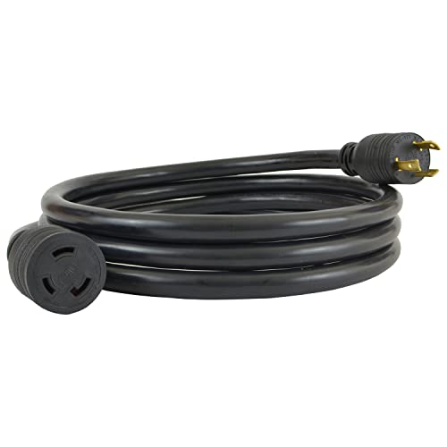 30 Amp Generator Extension Cord - 10 Feet Locking Power Cable, Heavy Duty