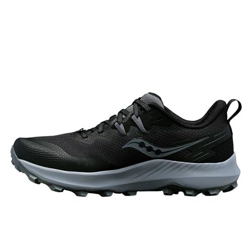 Saucony Women's Peregrine 14 Sneakers Black/Carbon 7.5 Trail Running Shoes