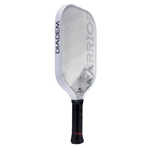 Diadem Warrior Ghost Pickleball Paddle - Carbon Fiber Surface, 3X L-Core, Spin & Control