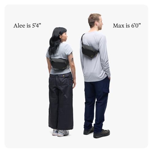 Outdoor Sling Bag 2L Crossbody Fanny Pack for Men & Women - Black