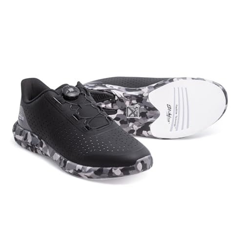Men's Bowling Shoes with #8 Slide Pad - Black/Camo 11.5 - Right Hand