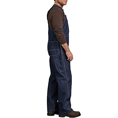 Dickies Men's Bib Overalls 36W x 32L Indigo Rigid Workwear Durable Cotton Denim
