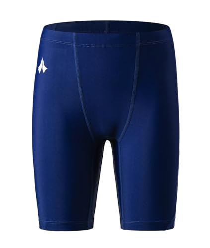 X-Small Boys Swim Jammers - Navy Blue Youth Competitive Swim Shorts UPF 50+